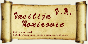 Vasilija Momirović vizit kartica